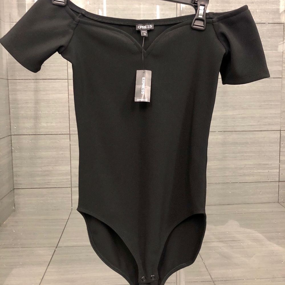 NWT Express Black Off the Shoulder Bodysuit